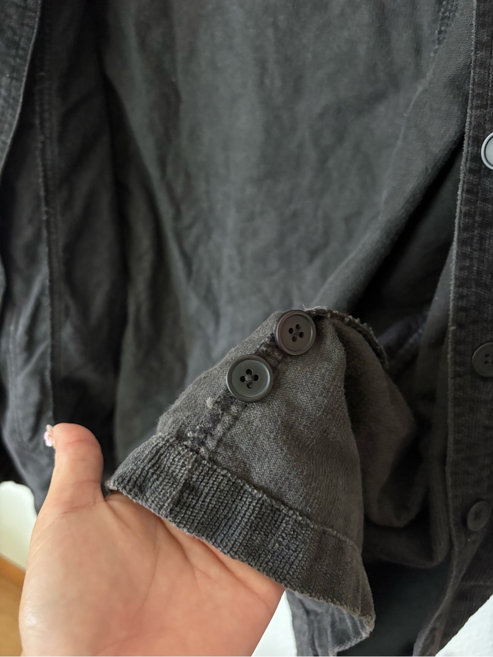 Vintage Venezia Jeans Women’s 26/28 Black Corduroy Shirt Jacket 100% Cotton - Picture 5 of 8